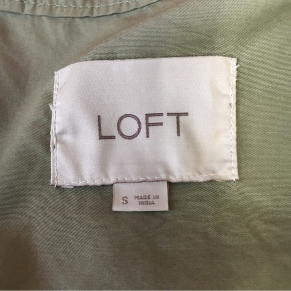 Loft Lightweight Hooded Casual Poncho Utility Button Up Jacket - Sz S - Picture 3 of 15